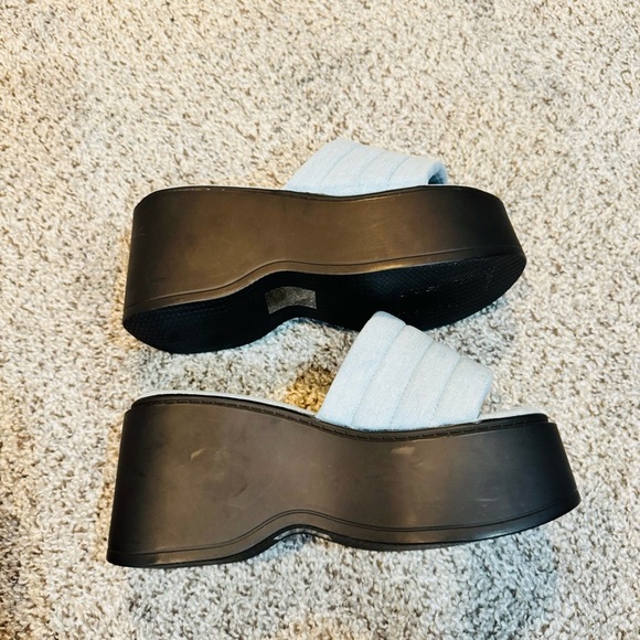 Azalea Wang Maggie Platform Sandal in Blue Size 7 Women’s NEW - Picture 7 of 10